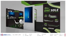 20x20 Peninsula booth design by Exhibit-Rentals
